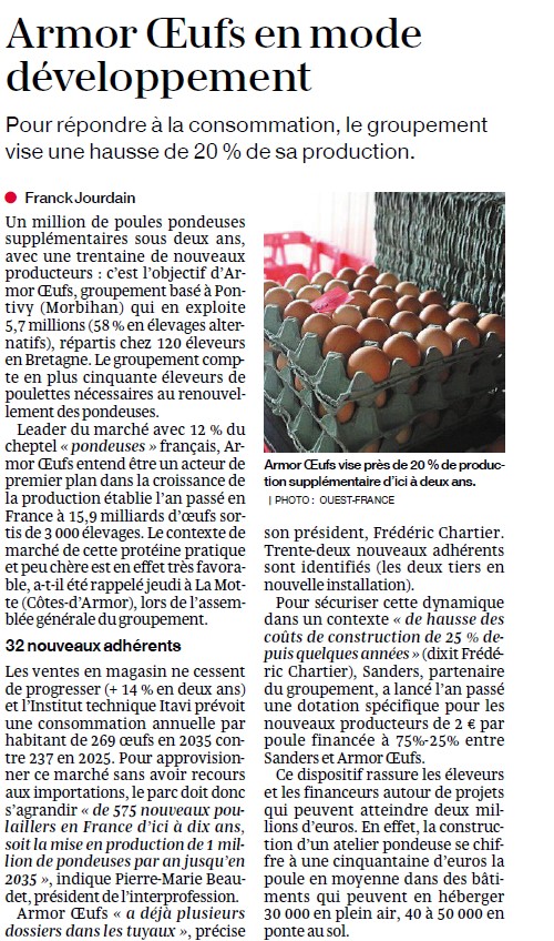 article Ouest France du 21 avril 2026